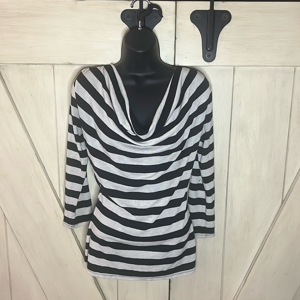 Black and White Stripe with Lace Back